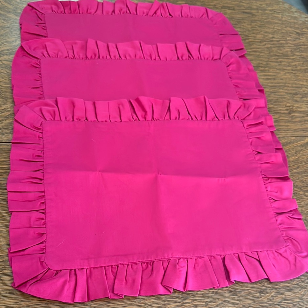 Anthropologie Ruffle Cotton Placemats, Set of 3